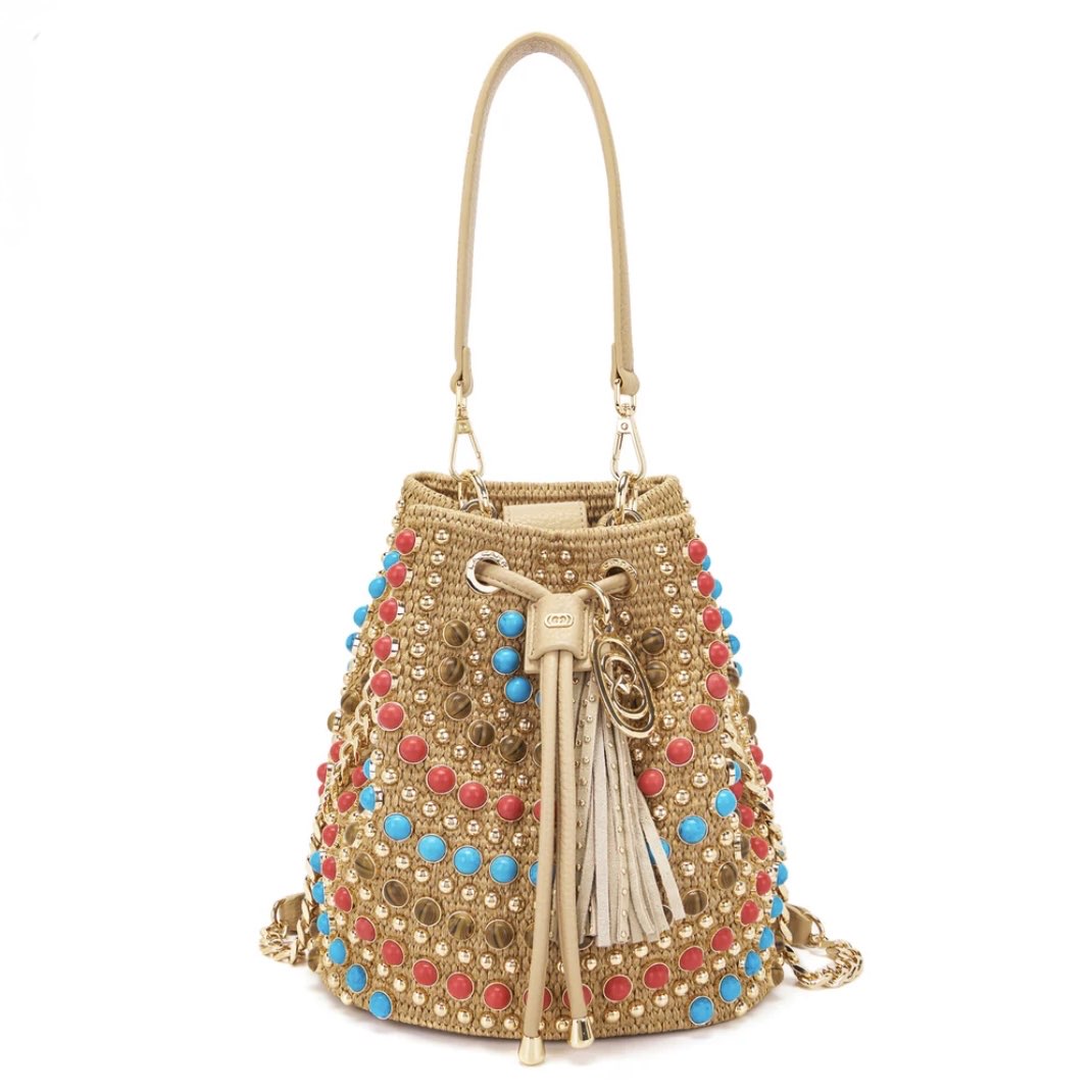 LA CARRIE - ANDROMEDA STONES BUCKET RAPHIA+SYNT.