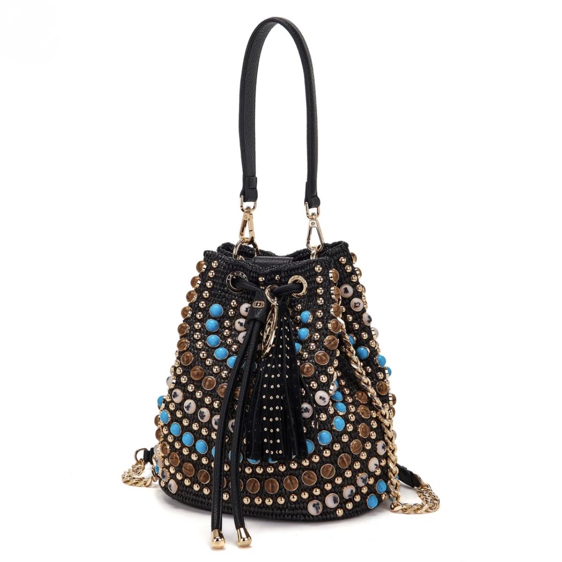 LA CARRIE - ANDROMEDA STONES BUCKET RAPHIA+SYNT.
