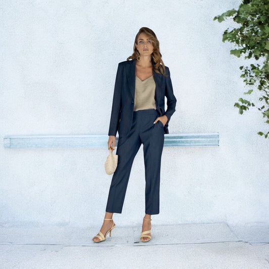 LANA CAPRINA - GIACCA IN CHAMBRAY