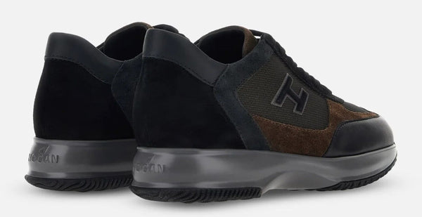 Hogan - Sneakers New Interactive pelle/tela nero marrone