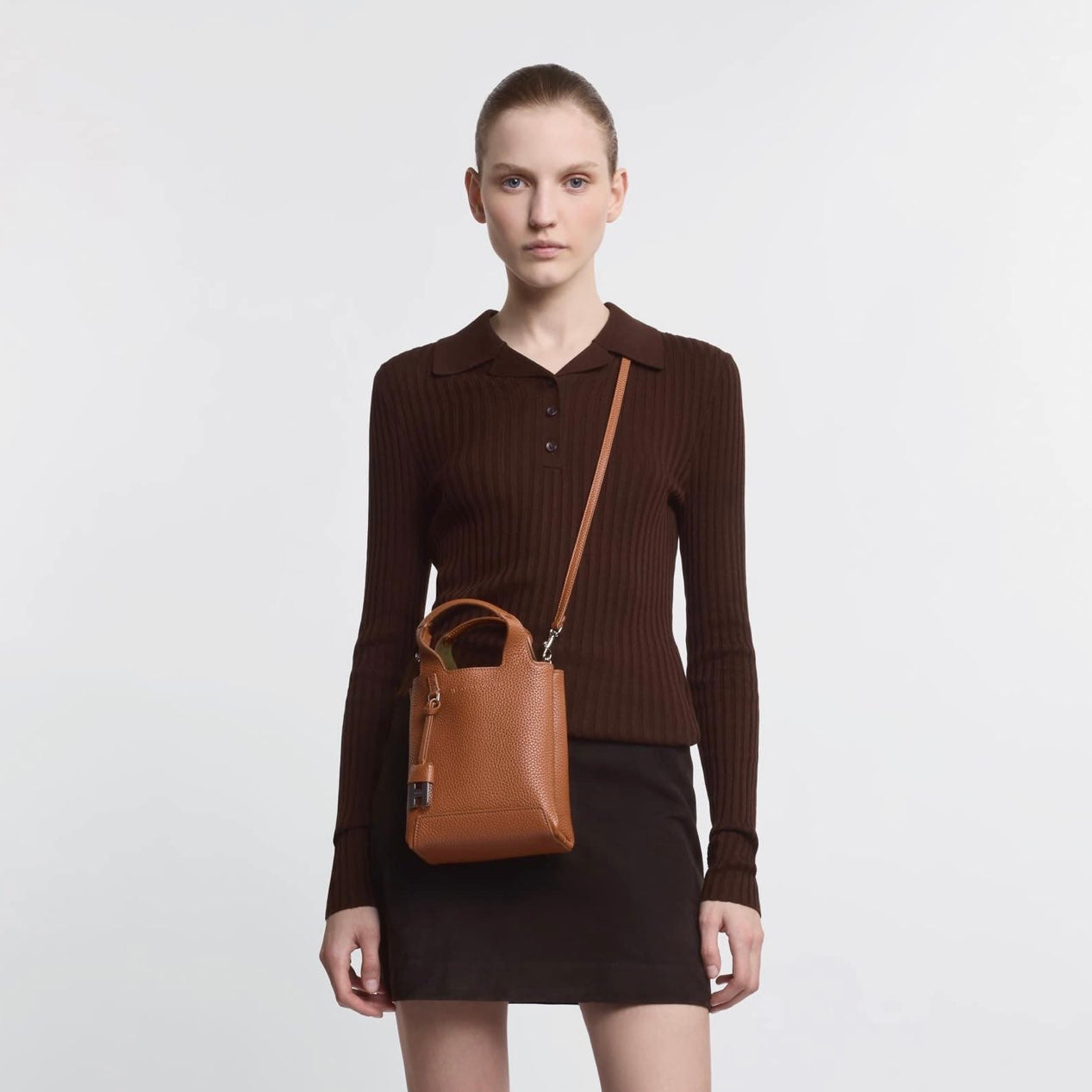 HOGAN - SHOPPING MINI CUOIO