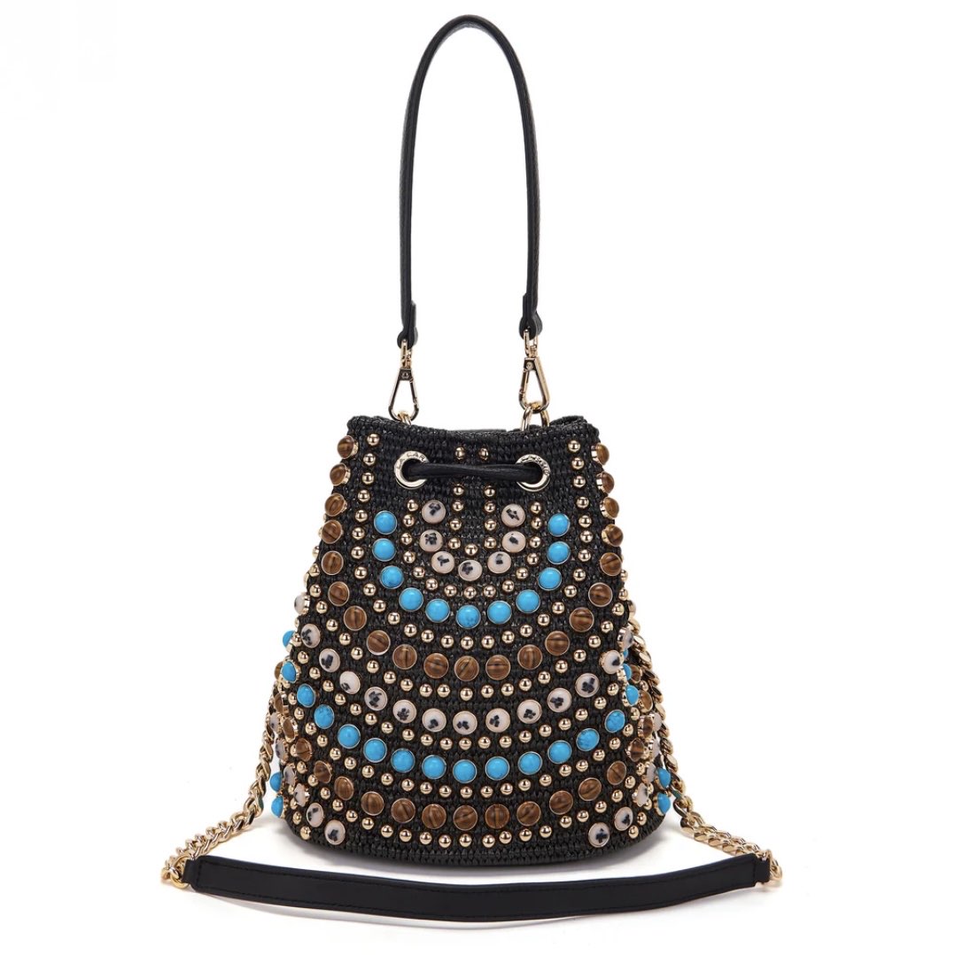 LA CARRIE - ANDROMEDA STONES BUCKET RAPHIA+SYNT.