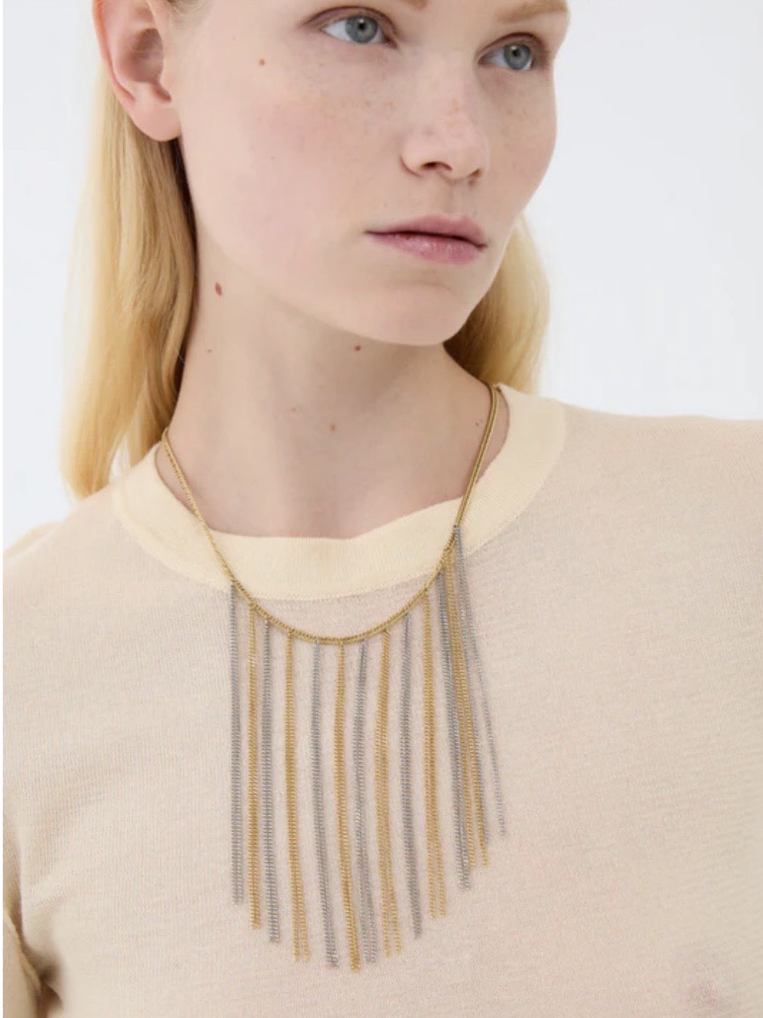 NALI' - COLLANA GIROCOLLO CON FRANGE