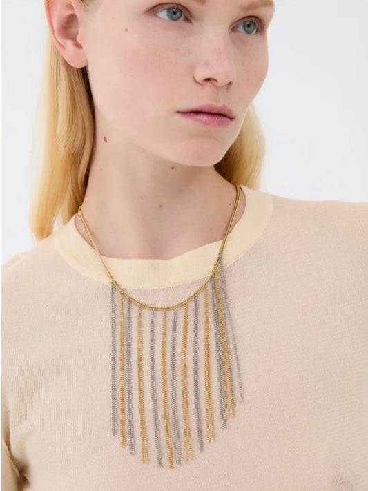 NALI' - COLLANA GIROCOLLO CON FRANGE