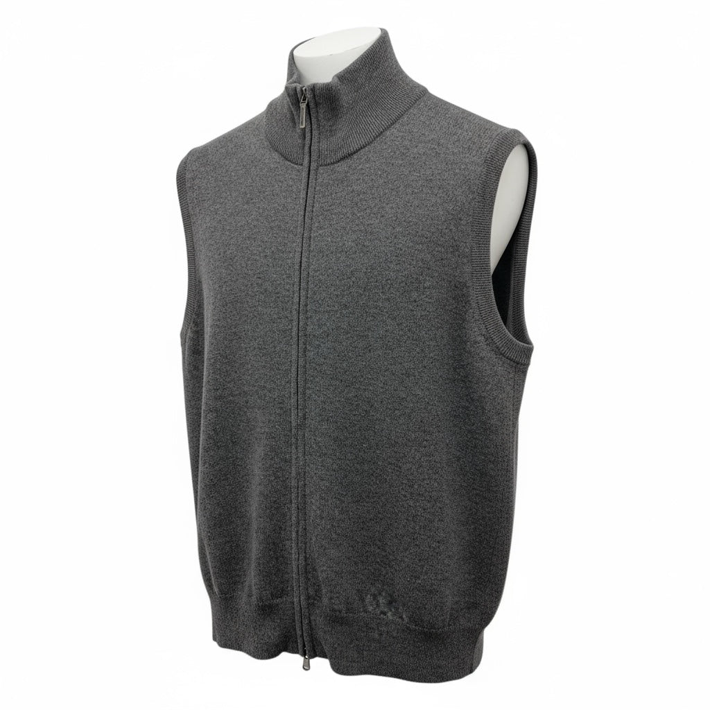 KANGRA - GILET ZIP 100% LANA piu' colori